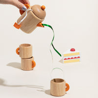 Wood Tea Break Set